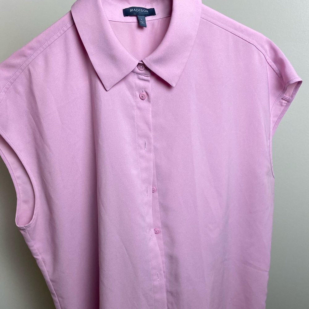 Madison pink buttoned down blouse